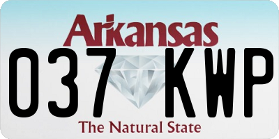 AR license plate 037KWP