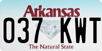 AR license plate 037KWT