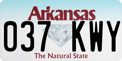 AR license plate 037KWY