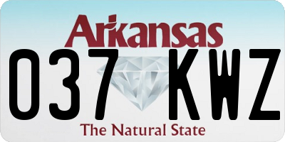 AR license plate 037KWZ
