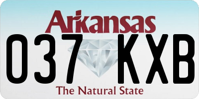 AR license plate 037KXB