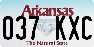 AR license plate 037KXC