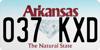 AR license plate 037KXD
