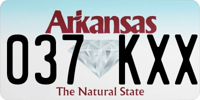 AR license plate 037KXX