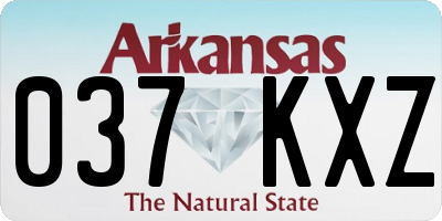 AR license plate 037KXZ