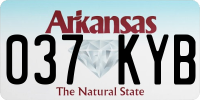 AR license plate 037KYB