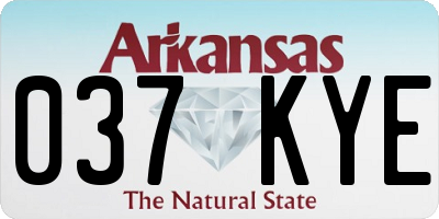 AR license plate 037KYE