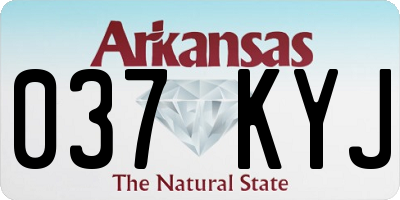 AR license plate 037KYJ