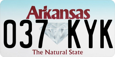 AR license plate 037KYK