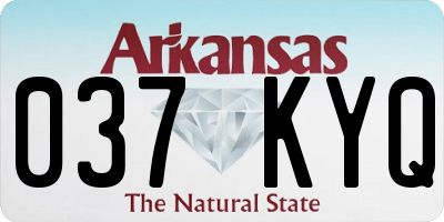 AR license plate 037KYQ