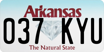 AR license plate 037KYU
