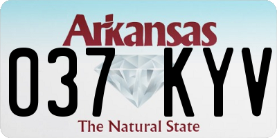 AR license plate 037KYV