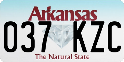 AR license plate 037KZC