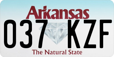 AR license plate 037KZF