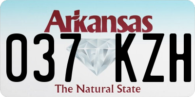 AR license plate 037KZH