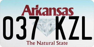 AR license plate 037KZL