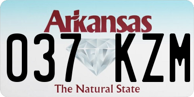 AR license plate 037KZM
