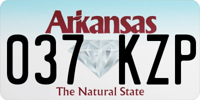 AR license plate 037KZP