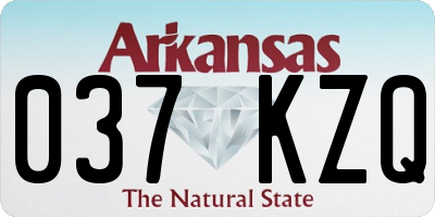 AR license plate 037KZQ
