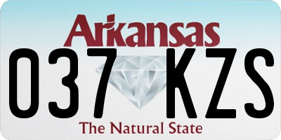 AR license plate 037KZS