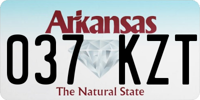 AR license plate 037KZT