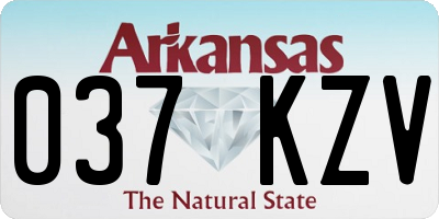 AR license plate 037KZV