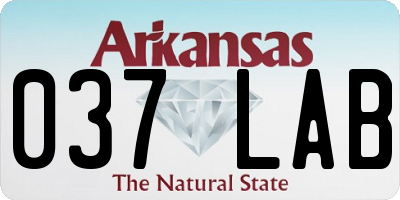 AR license plate 037LAB