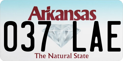 AR license plate 037LAE
