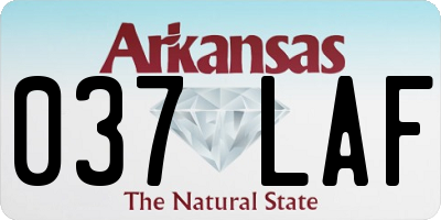AR license plate 037LAF