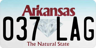AR license plate 037LAG