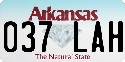 AR license plate 037LAH