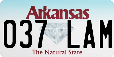 AR license plate 037LAM