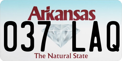 AR license plate 037LAQ