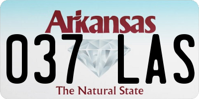 AR license plate 037LAS