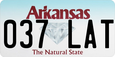 AR license plate 037LAT