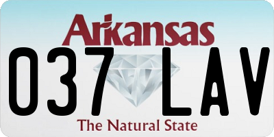 AR license plate 037LAV