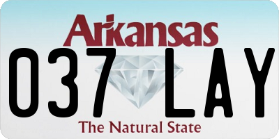 AR license plate 037LAY