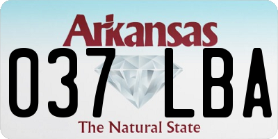 AR license plate 037LBA