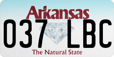 AR license plate 037LBC