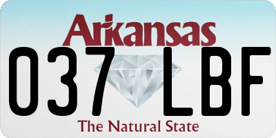 AR license plate 037LBF