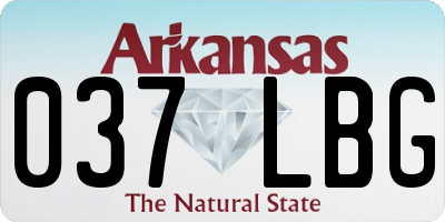 AR license plate 037LBG