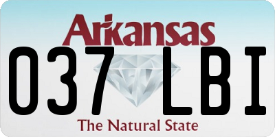 AR license plate 037LBI