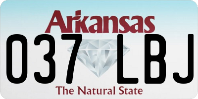 AR license plate 037LBJ