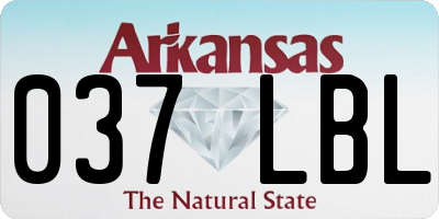 AR license plate 037LBL