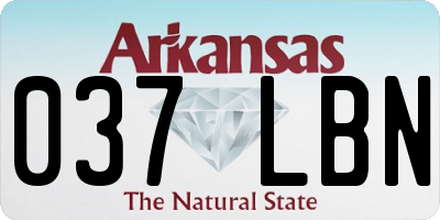 AR license plate 037LBN
