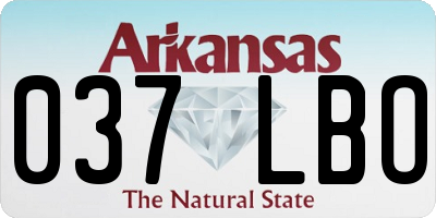 AR license plate 037LBO