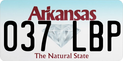 AR license plate 037LBP