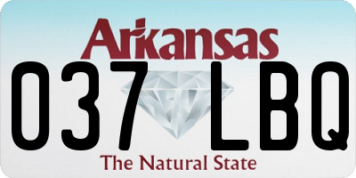 AR license plate 037LBQ