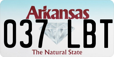AR license plate 037LBT