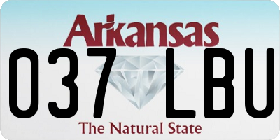 AR license plate 037LBU